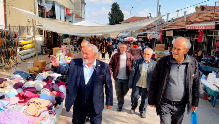 BAŞKAN ADAYI AKIN ARSLANYILMAZ, ÇAL ESNAFINI ZİYARET ETTİ