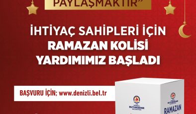 Denizli Büyükşehir Belediyesi’nden Ramazan Kolisi Yardımı